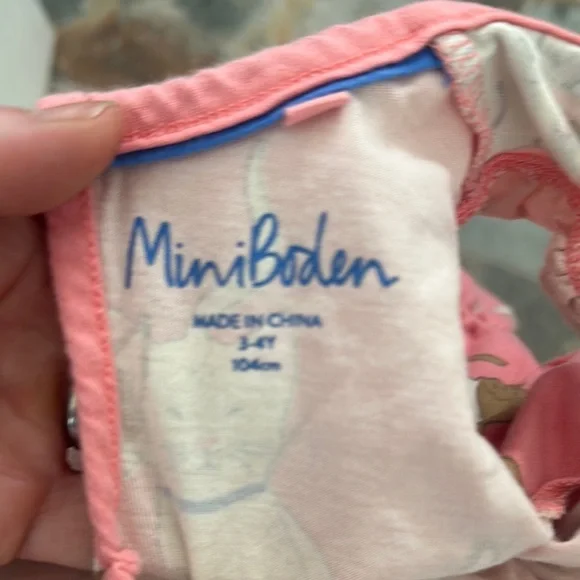 Mini Boden Pink Cat Print Kids Dress size 3-4y - Picture 4 of 4